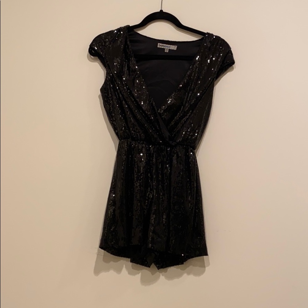 Black sequin romper worn once